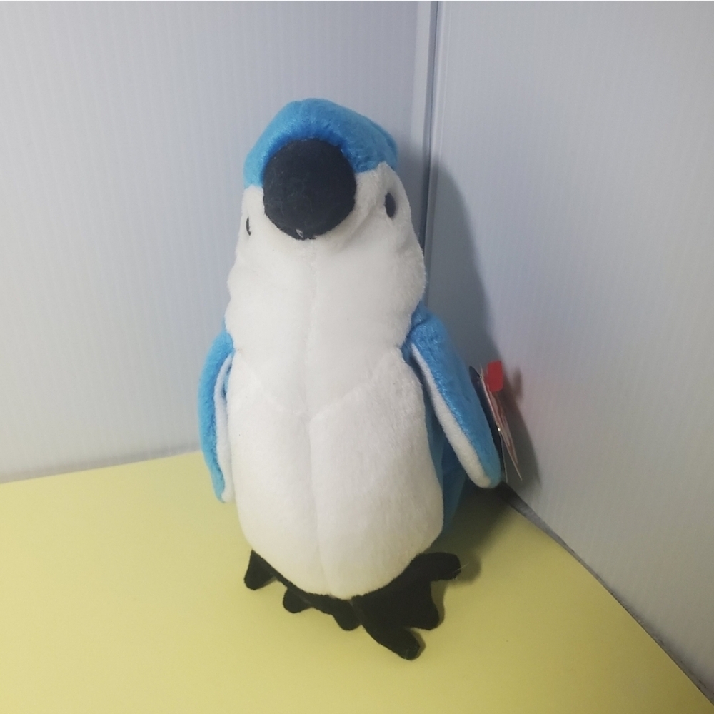 Rocket the Blue Jay Ty Beanie Baby DOB March 12, 1997, Good Condition.